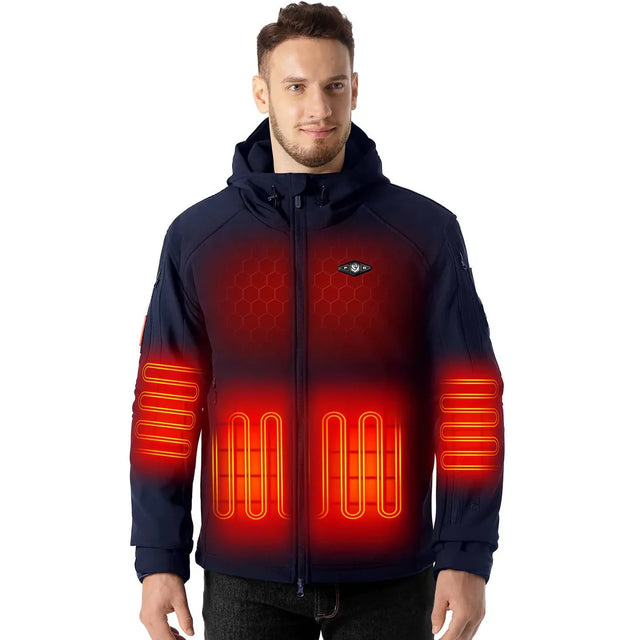 Rafhitaður vetrarjakki fyrir karla